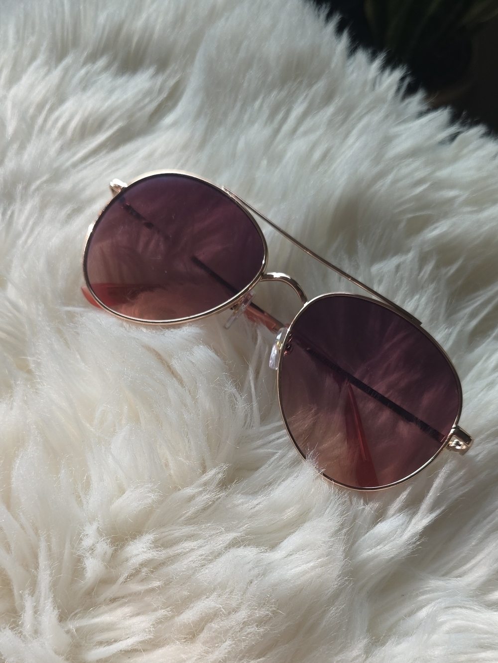 French Connection Aviators Gold Frame Sunglasses